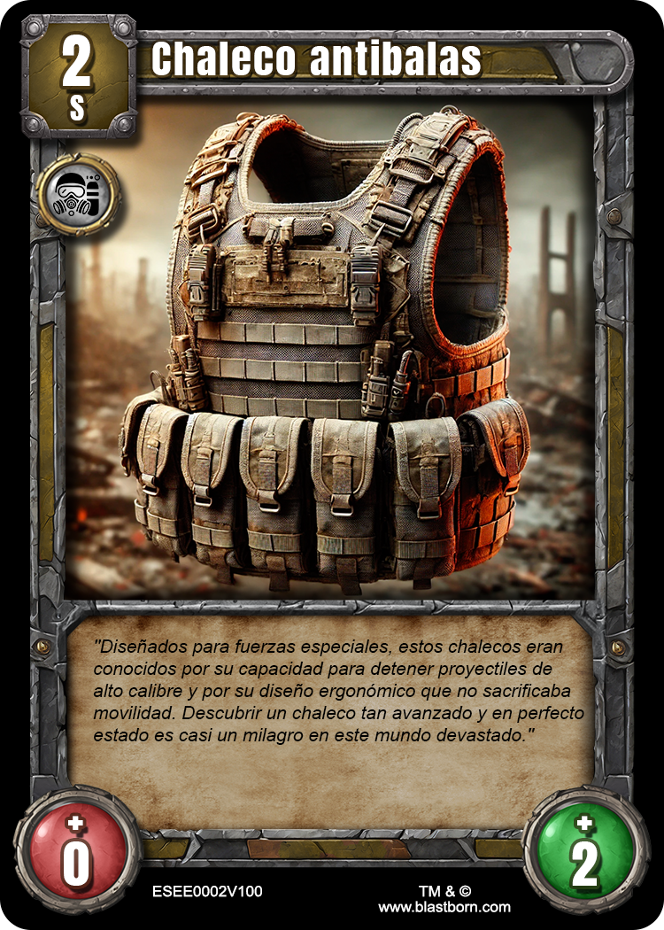 Carta de ejemplo (código:ESEE0002V100) chaleco antibalas.