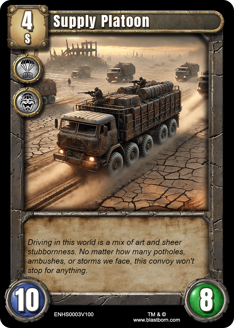 Carta de ejemplo (código:ESHS0003V100) pelotón de suministros.