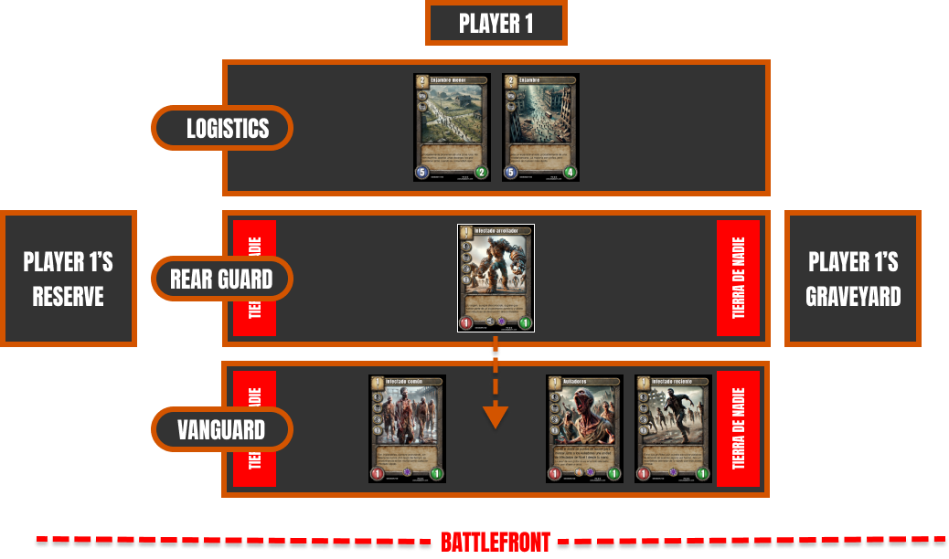 Example of a creature moving during the game